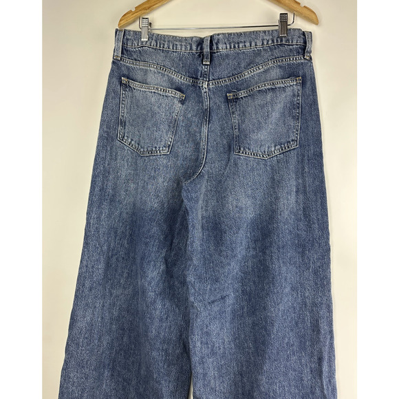 Gap Denim Baggy Wide Leg Dani Jeans 90's Grunge Women's 12/31s 12 31 Short 2025 - Picture 5 of 11